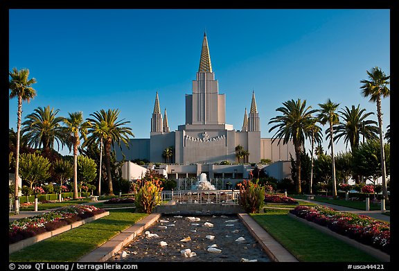 Oakland California LDS (Mormon) Temple. Oakland, California, USA (color)