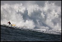 Mavericks big wave surfing. Half Moon Bay, California, USA (color)