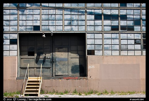 Warehouse and loading dock doors. Berkeley, California, USA (color)