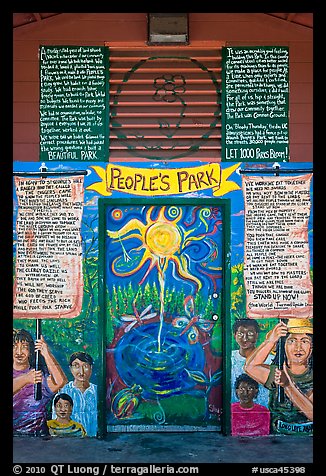 Peoples Park mural. Berkeley, California, USA
