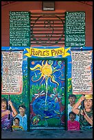 Peoples Park mural. Berkeley, California, USA (color)
