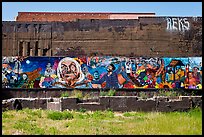 Political mural art. Berkeley, California, USA