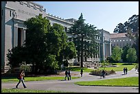 Students walking in front of Life Sciences building. Berkeley, California, USA ( color)