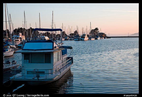 Berkeley Marina at sunset. Berkeley, California, USA (color)