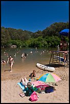 Sand beach, Anza Lake. Berkeley, California, USA