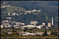 Buildings and hills in spring. Berkeley, California, USA