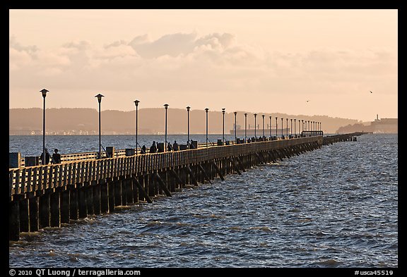 Berkeley Pier at sunset. Berkeley, California, USA (color)