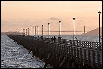 Stroll on Berkeley Pier. Berkeley, California, USA (color)