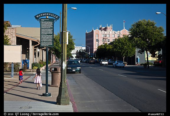 Downtown. Watsonville, California, USA (color)