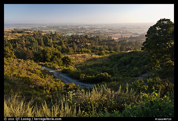 View from Heckler Pass road. Watsonville, California, USA (color)