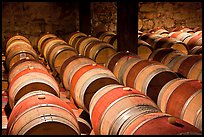Wine casks in storage. Napa Valley, California, USA ( color)