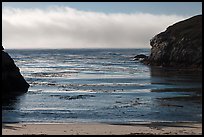 Marine layer offshore China Cove. Point Lobos State Preserve, California, USA ( color)