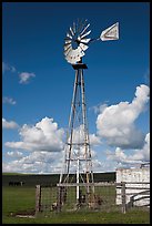 Windmill in pasture. California, USA (color)
