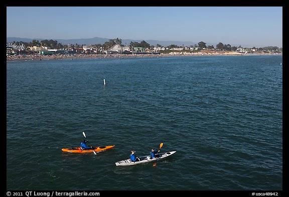 Sea kayakers. Santa Cruz, California, USA