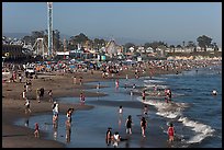 Beach on summer day. Santa Cruz, California, USA (color)