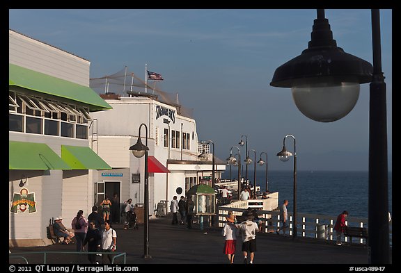 On the pier. Santa Cruz, California, USA (color)