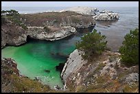 China Cove on cloudy day. Point Lobos State Preserve, California, USA (color)