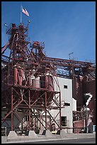 Grain silo, Oakdale. California, USA (color)