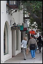 Shopping on Ocean Avenue. Carmel-by-the-Sea, California, USA