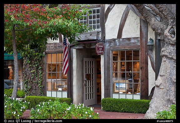 Art galleries. Carmel-by-the-Sea, California, USA (color)