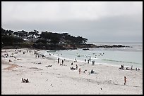 Carmel Beach with foggy skies. Carmel-by-the-Sea, California, USA (color)