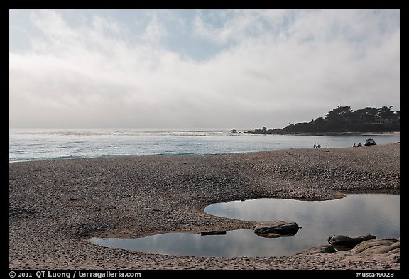 Beach and Carmel Bay, afternoon. Carmel-by-the-Sea, California, USA