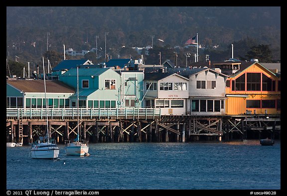 Fishermans wharf, late afternoon. Monterey, California, USA (color)