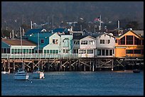 Fishermans wharf, late afternoon. Monterey, California, USA (color)