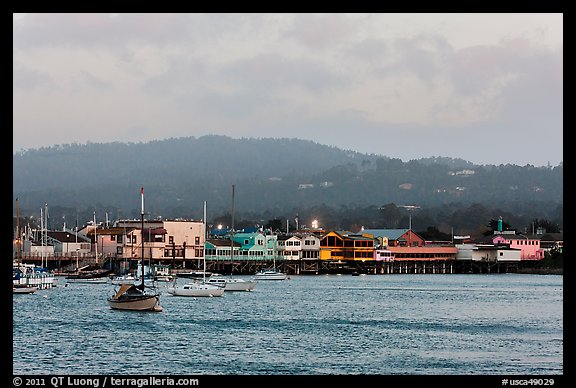 Monterey harbor, evening. Monterey, California, USA