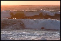 Big waves at sunset. Carmel-by-the-Sea, California, USA (color)