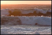 Big waves at sunset. Carmel-by-the-Sea, California, USA (color)