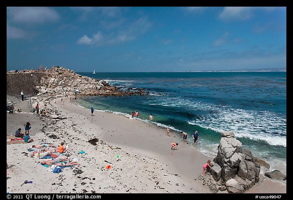 Beach at Lovers Point. Pacific Grove, California, USA (color)