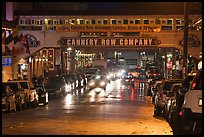 Cannery Row lights at night. Monterey, California, USA (color)