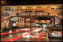 Cannery Row on a rainy night. Monterey, California, USA