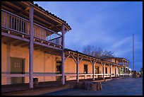 Custom House facade at night. Monterey, California, USA (color)