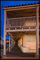 Custom House side at night. Monterey, California, USA (color)