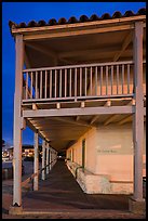 Custom House side at night. Monterey, California, USA (color)