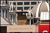 San Jose Museum of Art and St Joseph Basilica roof. San Jose, California, USA ( color)