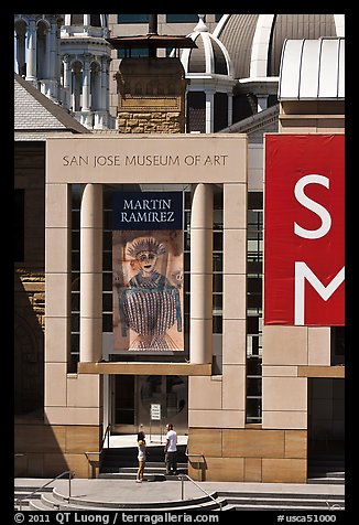 San Jose Museum of Art detail. San Jose, California, USA