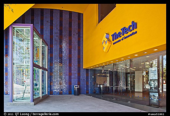 Tech Museum back doors entrance. San Jose, California, USA