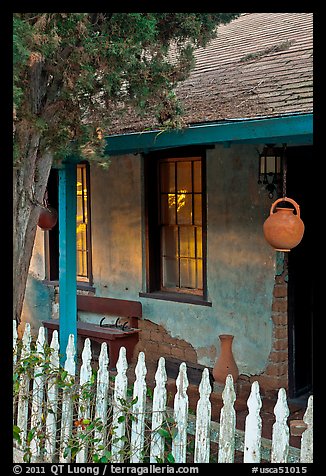 Facade detail, Carson House, Almaden. San Jose, California, USA