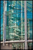 Rotunda glass and reflections, San Jose City Hall. San Jose, California, USA