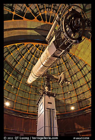 Lick Refractor (third-largest refracting telescope in the world). San Jose, California, USA (color)