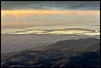 South Bay seen from Mount Hamilton at sunset. San Jose, California, USA