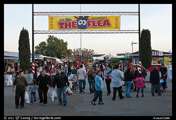 Entrance, San Jose Flee Market. San Jose, California, USA (color)