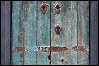 Weathered door detail. Santana Row, San Jose, California, USA