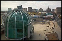 Rotunda and esplanade from City Hall offices. San Jose, California, USA (color)