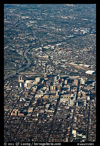 Aerial View of downtown. San Jose, California, USA (color)