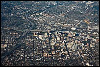 Aerial View of downtown and highways. San Jose, California, USA