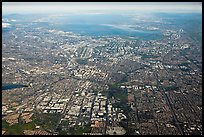 Aerial View of San Jose and South Bay. San Jose, California, USA ( color)